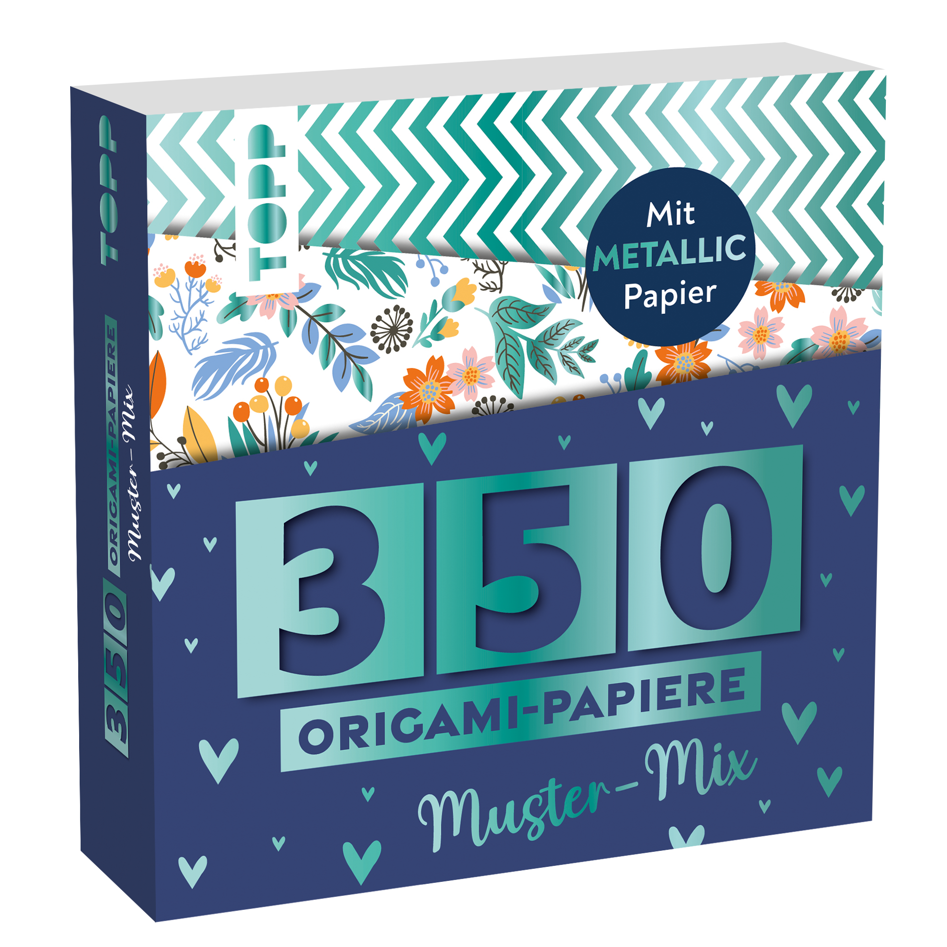 350 Origami-Papiere - Muster-Mix